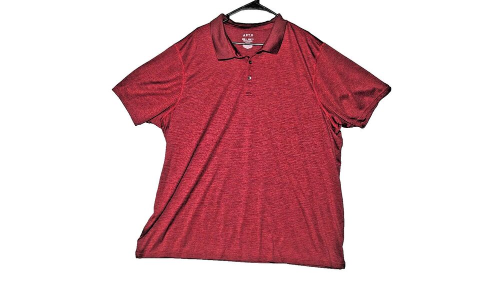Apt. 9 Premier Flex Performance Polo Men's 3XB Red Black Big & Tall